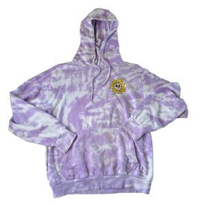 Chemistry Purple White Tie Dye Hoodie Large